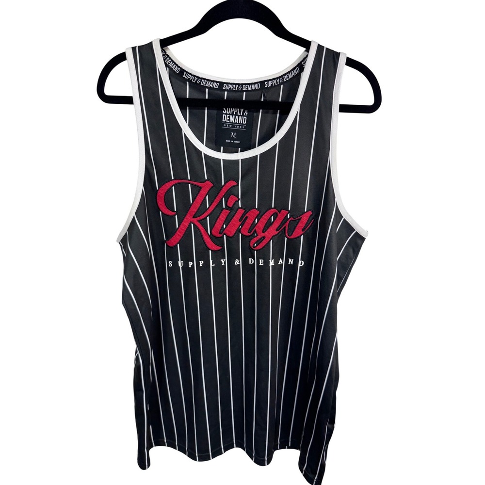 Supply &‎ Demand King Pinstripe Basketball Jersey Streetwear Men's M